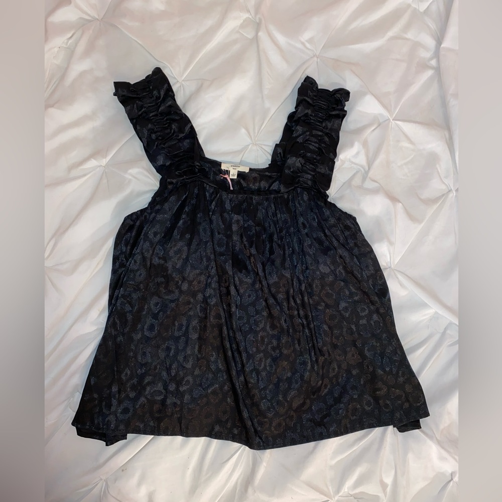 Boutique Satin top leopard print